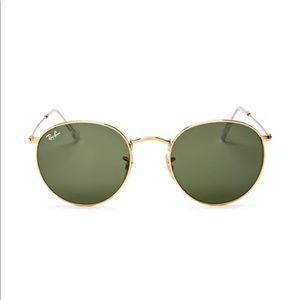 Ray-Ban Unisex 50mm Icons Round Sunglasses in Gold/Green Solid